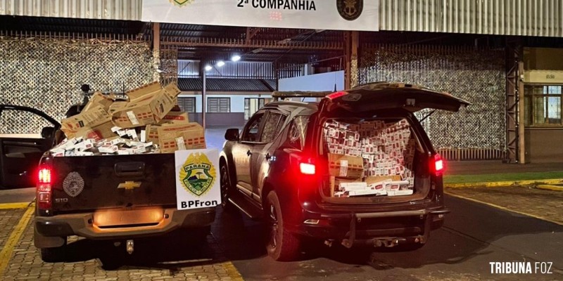 BPFRON apreende cigarros contrabandeados em Guaíra