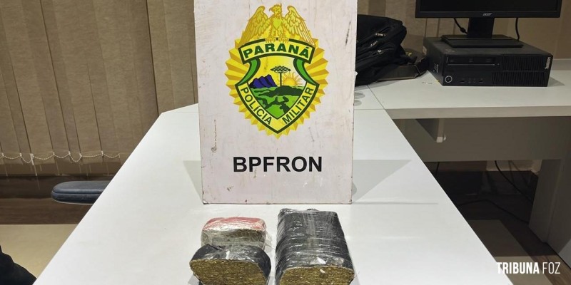 BPFRON apreende droga em ônibus na cidade Medianeira