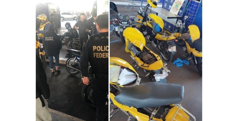 Cinco motocicletas são apreendidas com fundos falsos na Ponte da Amizade