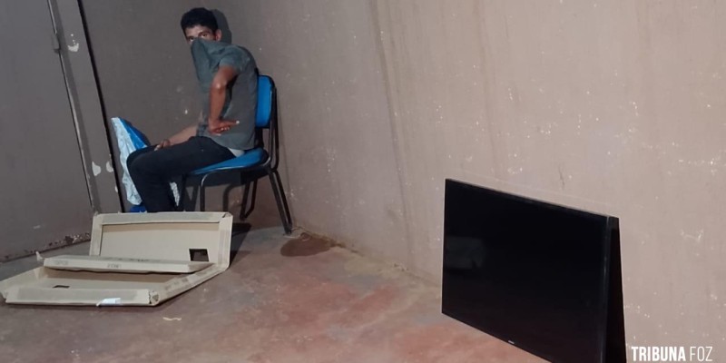 PM prende ladrão de televisão no Jardim Jupira