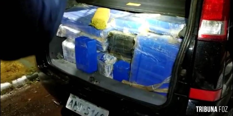 PRF apreende 467 Kg de maconha em Santa Terezinha de Itaipu