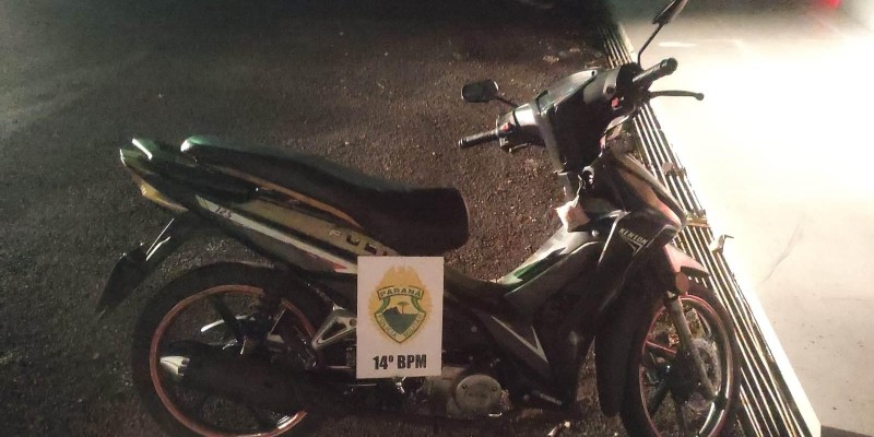 Polícia Militar recupera motocicleta furtada na Vila A