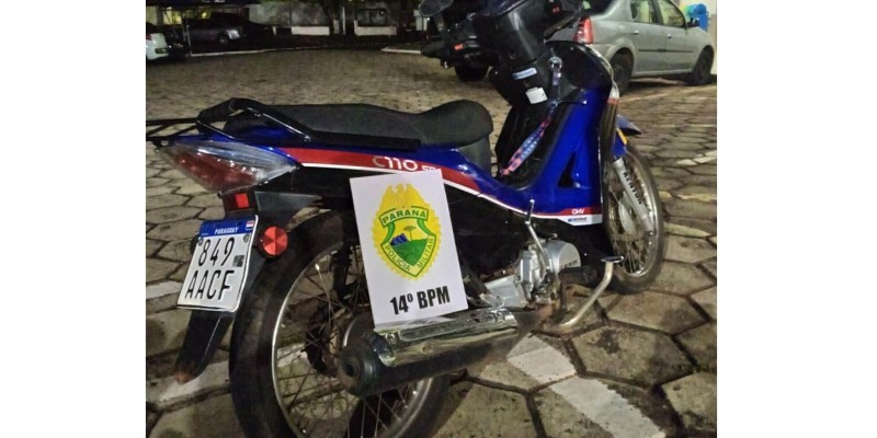 Polícia Militar recupera motocicleta furtada no Porto Meira