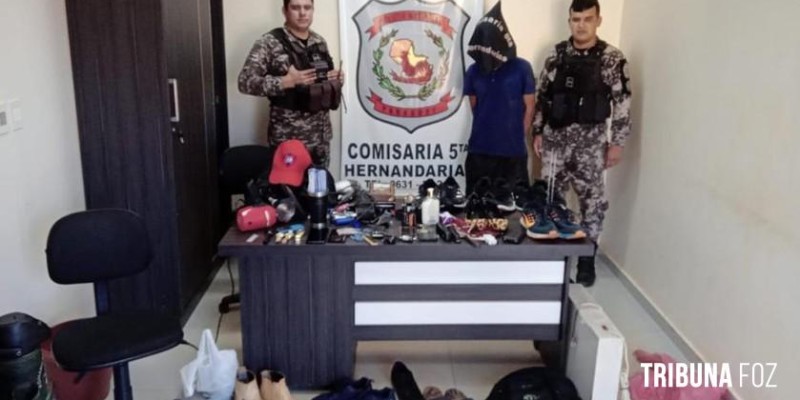 Arrombador de residências é preso em Hernandárias no Paraguai
