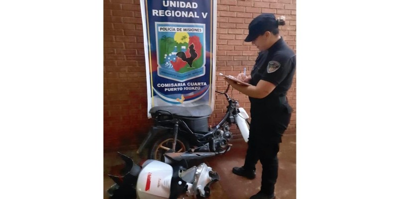 Policia de Misiones apreende moto roubada em Puerto Iguazu