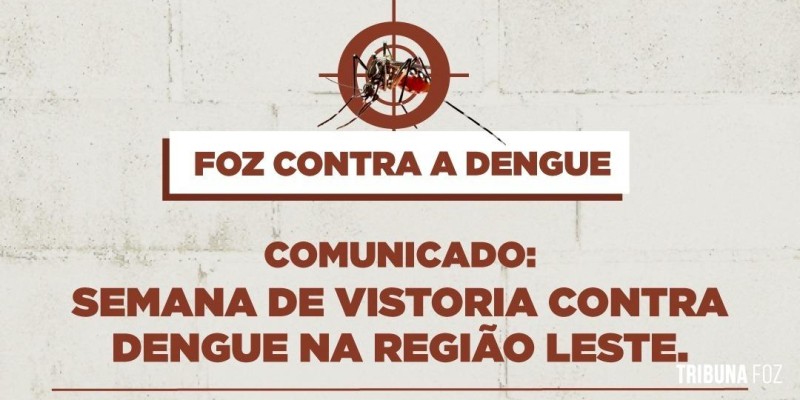 Prefeitura de Foz promove semana de vistorias contra a dengue na região Leste