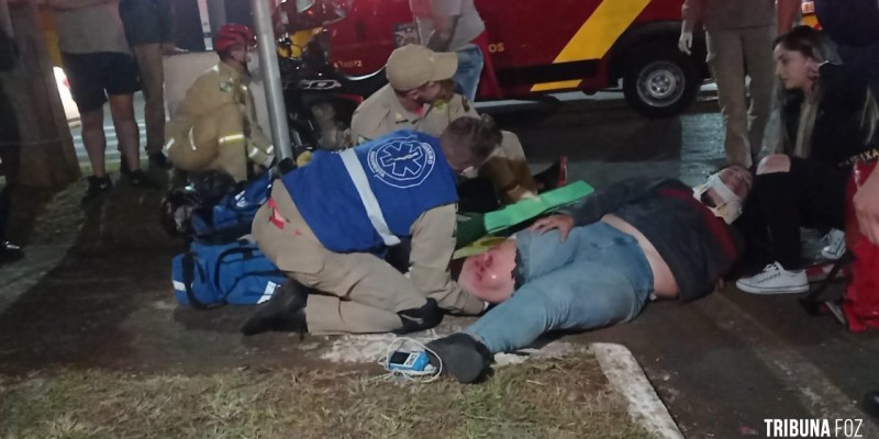 Siate atende três vítimas após colisão de duas motos na Av. JK