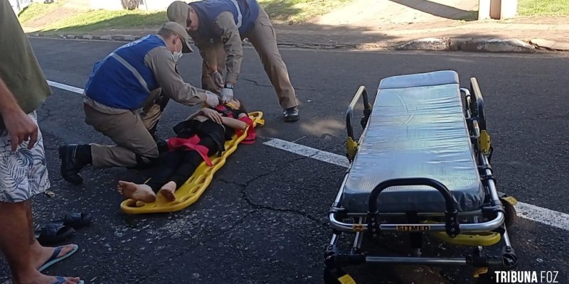 Siate atende vítima de atropelamento por moto no Bairro Boicy