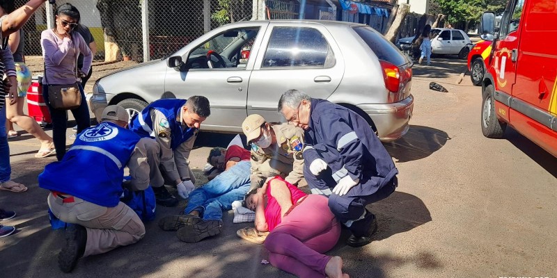 Siate atende duas vítimas após colisão no Bairro Porto Meira