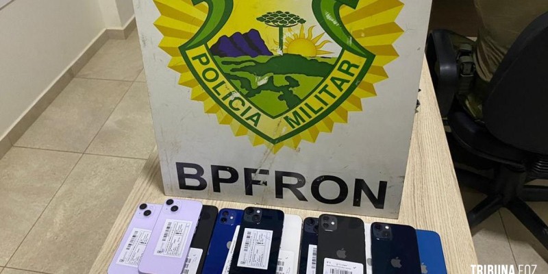 BPFRON apreende eletrônicos em Capitão Leônidas Marques