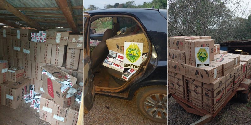 BPFron apreende mais de 300 caixas de cigarro em Mercedes