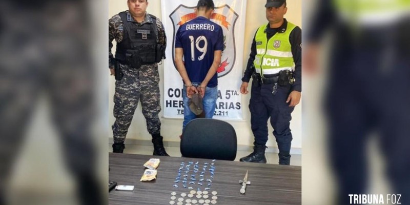 Homem é preso com 41 pedras de crack em Hernandárias