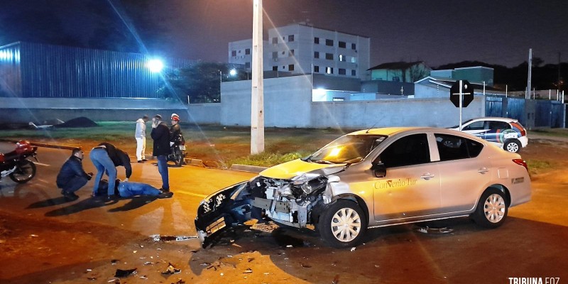 Siate socorre motociclista após colisão na Vila Yolanda
