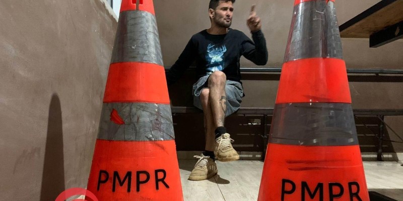 Guarda Municipal prende homem que teria furtado cones da PM
