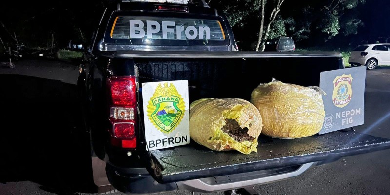 PF e BPFRON apreendem 14,3 Kg de maconha em Foz do Iguaçu