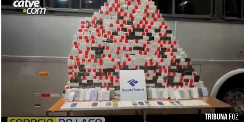 Receita Federal apreende mais de 600 smartphones em Céu Azul