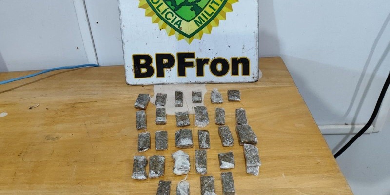 BPFRON apreende drogas em Nova Santa Rosa