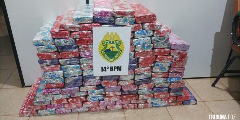 Polícia Militar apreende 130 Kg de maconha em Medianeira