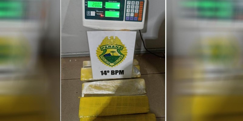 Policia Militar apreende 20 Kg de maconha em Medianeira 