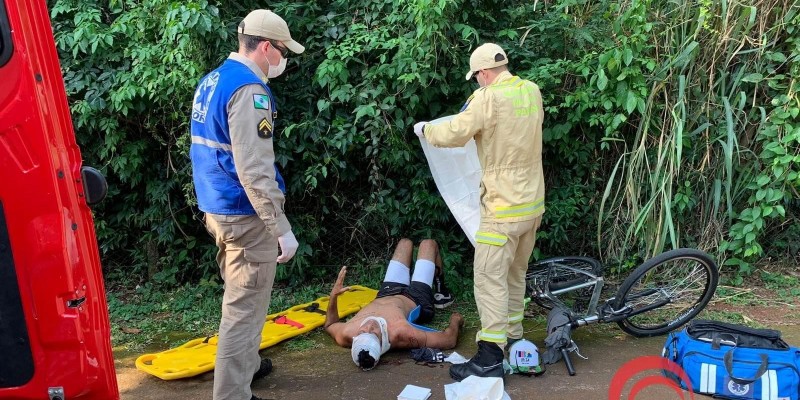 Siate socorre ciclista após queda de bicicleta na Av. Paraná 