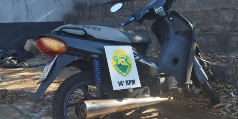 Moto furtada no Paraguai é recuperada pela PM em Medianeira