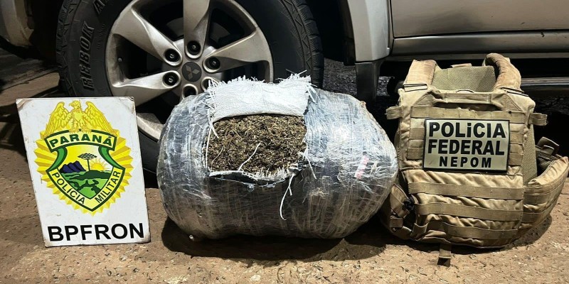 BPFRON e Polícia Federal apreendem droga em Foz do Iguaçu