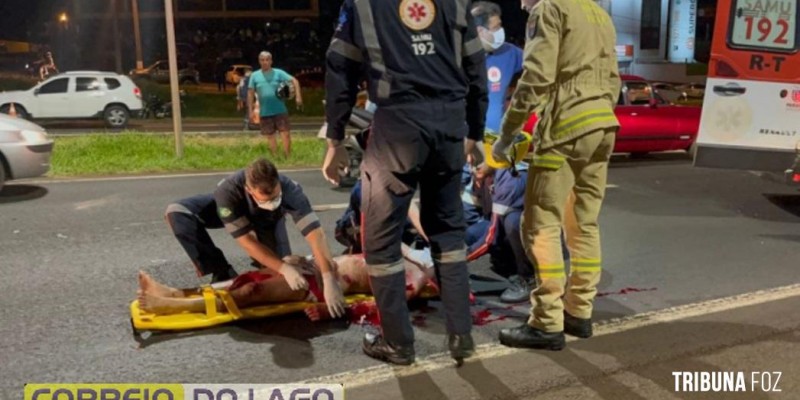 Homem foge da UPA e é atropelado na BR-277 em Foz do Iguaçu