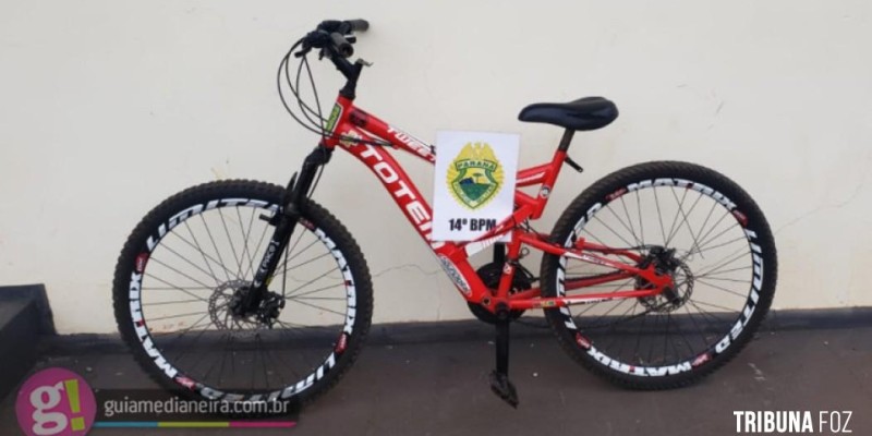 PM apreende bicicleta abandonada por indivíduo em Medianeira