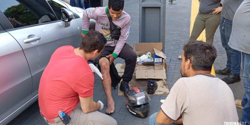 Siate socorre motociclista após colisão no Jardim das Flores
