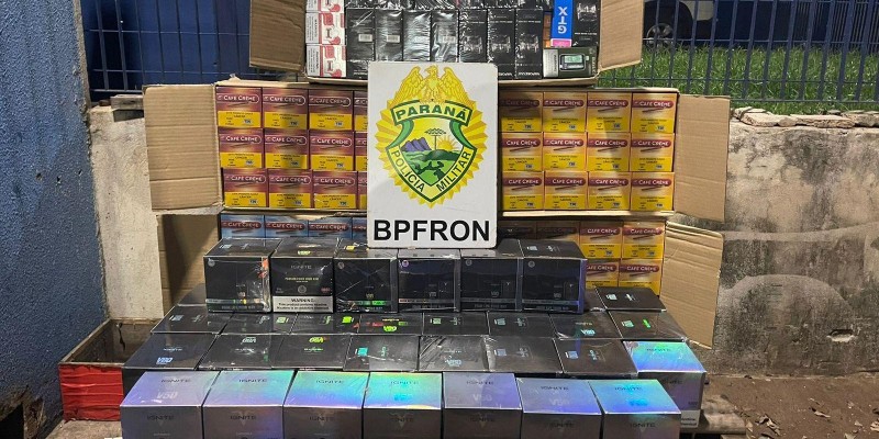 BPFRON apreende cigarros contrabandeados em Foz do Iguaçu