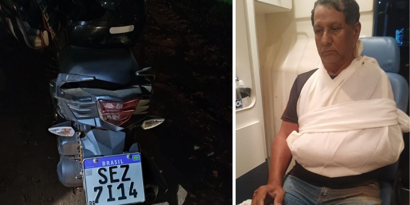 Motociclista é socorrido pelo Siate após queda na Av. Mercosul