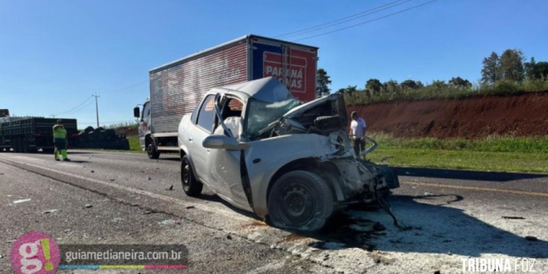 Motorista morre em grave acidente na BR-277 em Céu Azul