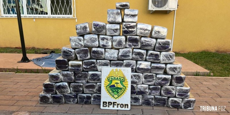 BPFRON apreende 122,5 Kg de maconha em Santa Tereza do Oeste