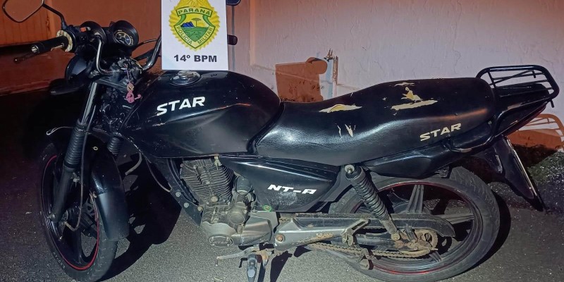 PM recupera motocicleta furtada no Bairro Morumbi