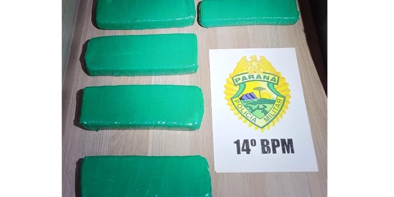 Policia Militar apreende 3,2 Kg de maconha em Medianeira 