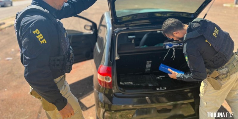 PRF prende condutor com 150,4 Kg de maconha na BR-277