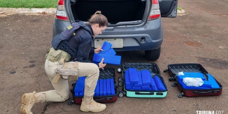 PRF prende duas pessoas com 32,2 Kg de maconha na BR-277