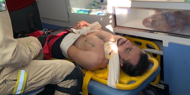 Siate socorre motociclista após colisão traseira na BR-277