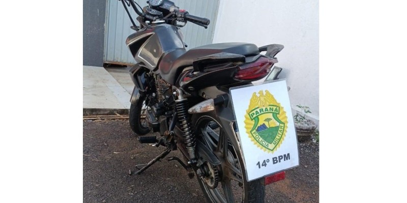 PM recupera motocicleta furtada no Bairro Jardim Nacional