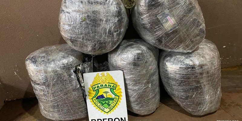 BPFRON apreende 53 kg de maconha tipo skunk em Foz do Iguaçu