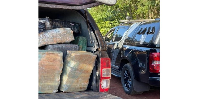 BPFRON e NEPOM apreende 2.715 Kg de maconha em Santa Helena