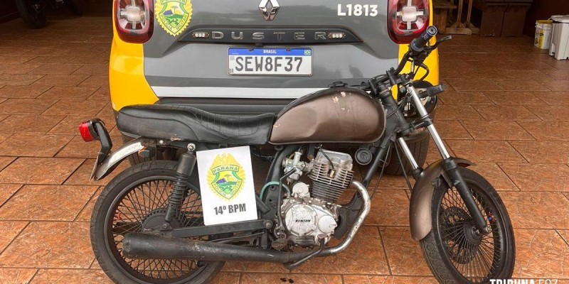 PM apreende motocicleta em São Miguel do Iguaçu