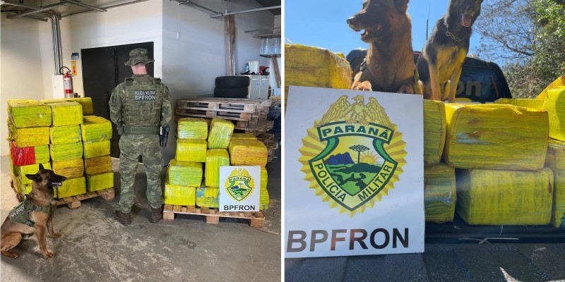 BPFRON e FICCO apreendem 1,4 toneladas de maconha no interior de Marechal Cândido Rondon