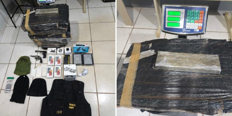 PM recupera veículo roubado, apreende drogas e armas e prende dois em São Miguel do Iguaçu