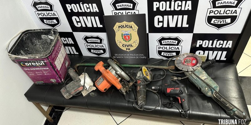 Policia Civil de Santa Terezinha de Itaipu identifica dois envolvidos em furto e recupera todos os objetos