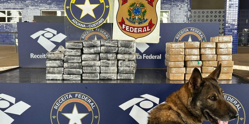 Polícia Federal e Receita Federal apreenderam cerca de 55 Kg de cocaína e crack na Ponte da Amizade