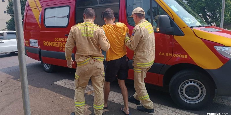 Siate socorre motociclista após colisão na Rua Belarmino de Mendonça