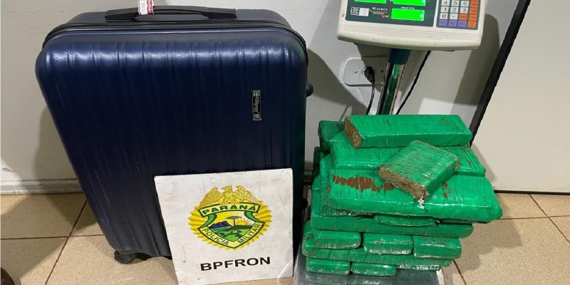 BPFRON prende mulher com 14,9 Kg de maconha em Medianeira