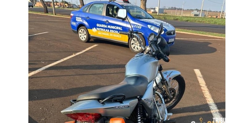 Guarda Municipal de São Miguel do Iguaçu recupera motocicleta furtada