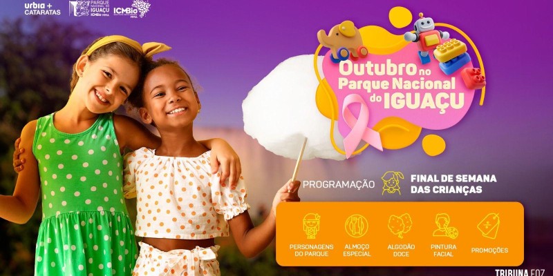 Horário ampliado e programação especial no final de semana das crianças no Parque Nacional do Iguaçu